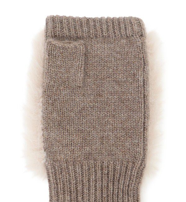 23区「【見上愛さん着用】フェイクファー ニット グローブ」|手袋|