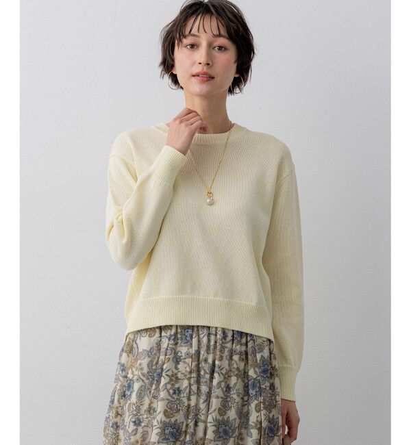 23区「【Oggi掲載】コットンギマ クルーネック ニット」|ニット・セーター|ﾗｲﾄｲｴﾛ