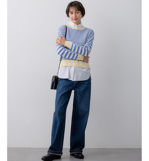 23区「【Oggi掲載】コットンギマ クルーネック ニット」|ニット・セーター|