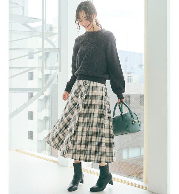 any SiS「【23.0~24.0cm】スクエアトゥセットバッグ ブーツ」|ショートブーツ|