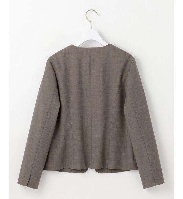 ANY SIS「【WEB限定】ウーステッドエステル クルーネック ジャケット」|ノーカラージャケット|