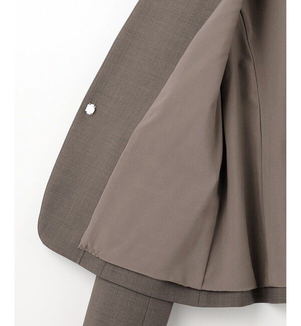 ANY SIS「【WEB限定】ウーステッドエステル クルーネック ジャケット」|ノーカラージャケット|