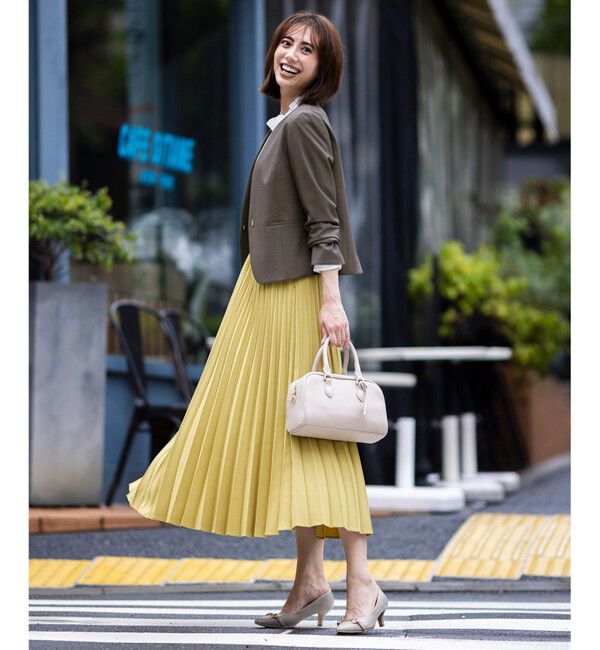 ANY SIS「【WEB限定】ウーステッドエステル クルーネック ジャケット」|ノーカラージャケット|