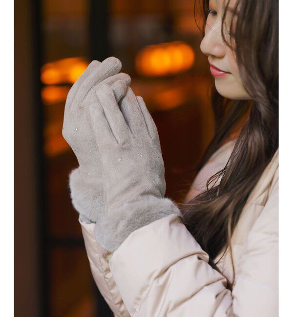 ANY SIS「シャインストーン グローブ」|手袋|