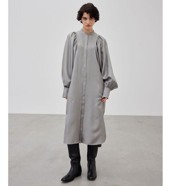 BEIGE,「【洗える】LISERONS / シルクパフワンピース」|ワンピース|