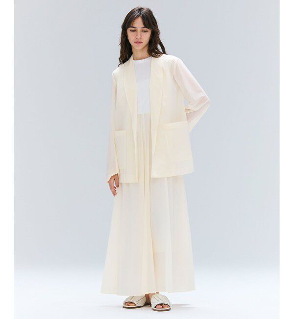 BEIGE,「【洗える/セットアップ対応】SPIGA / ジャージーコンビフレアワンピース」|ワンピース|