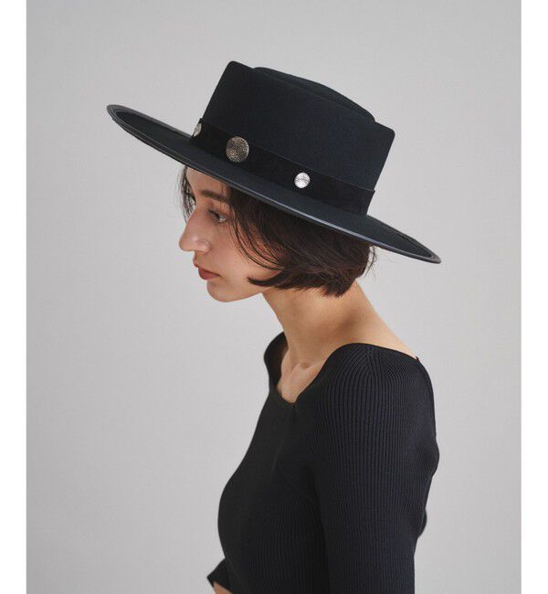 「Ferruccio Vecchiコインチャームハット」|ハット|ブラック