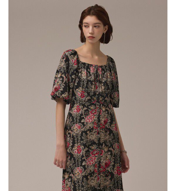 GRACE CONTINENTAL「ヴィンテージフラワープリントワンピース」|ワンピース|