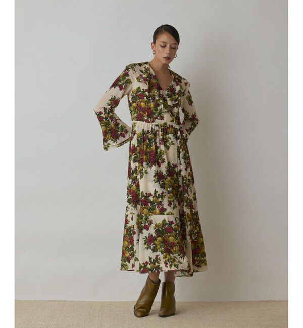 GRACE CONTINENTAL「ボタニカルベリープリントワンピース」|ワンピース|