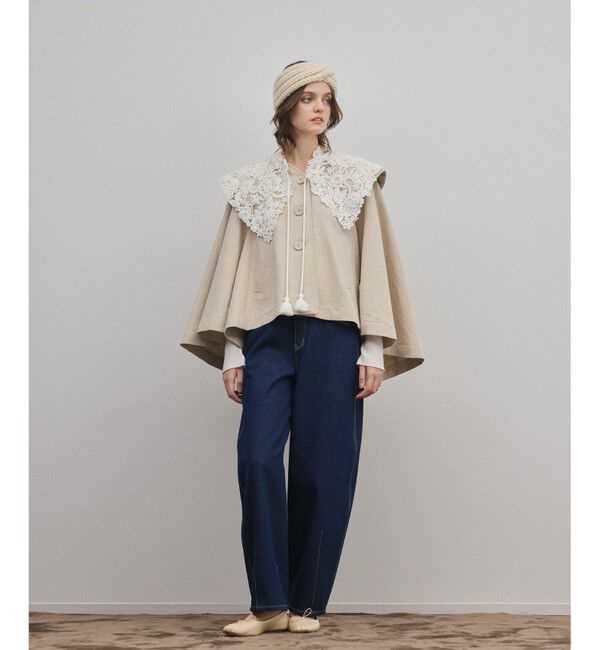 GRACE CONTINENTAL「リネンオックスケープジャケット」|その他|