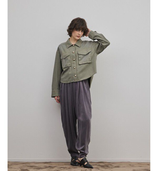 GRACE CONTINENTAL「パール釦ピグメントシャツ」|シャツ・ブラウス|