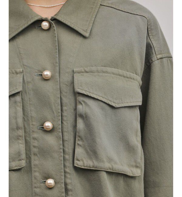 GRACE CONTINENTAL「パール釦ピグメントシャツ」|シャツ・ブラウス|