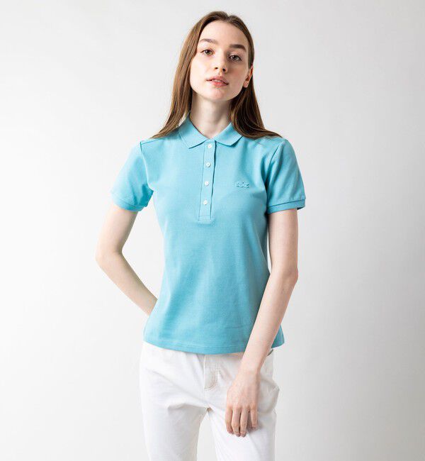 LACOSTE「スリムフィット ストレッチコットンピケポロシャツ（半袖）」|ポロシャツ|