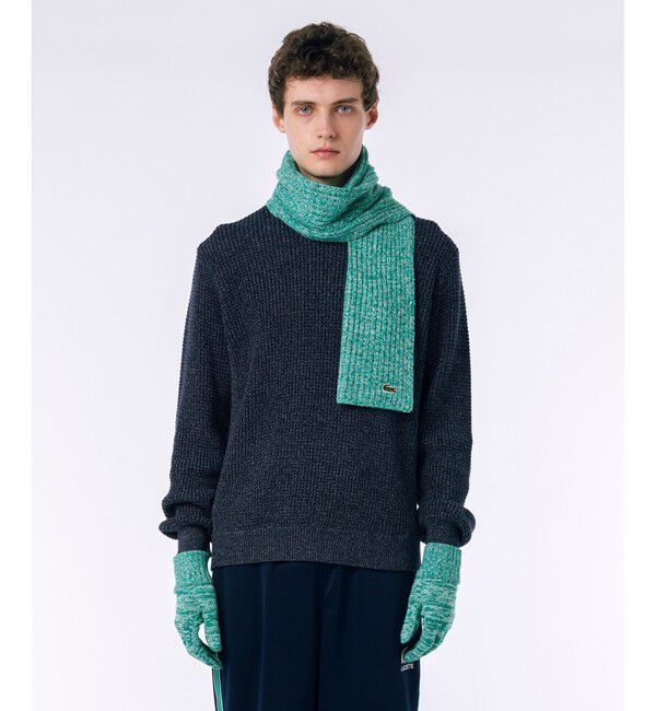 LACOSTE「メランジェニットグローブ」|手袋|