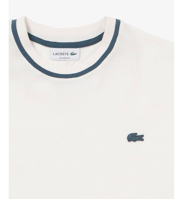 LACOSTE「スリーブネームパッチ鹿の子地Tシャツ」|Tシャツ・カットソー|