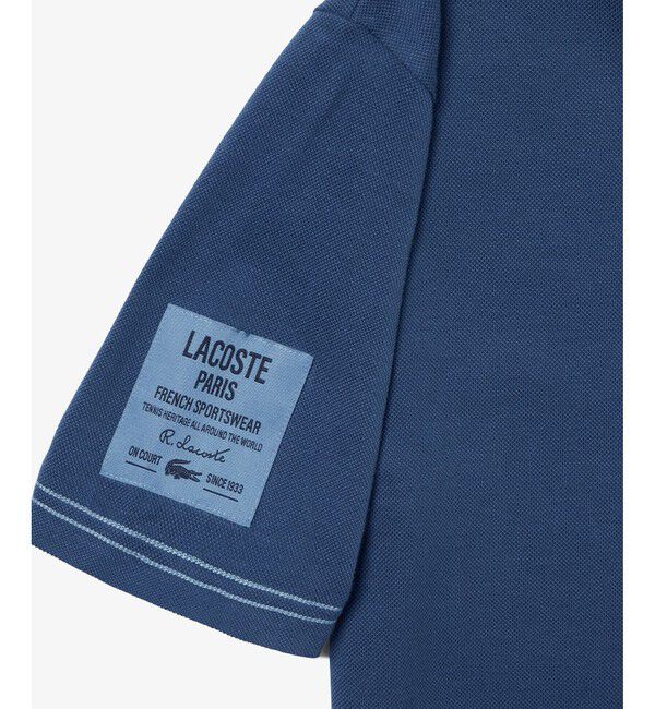 LACOSTE「スリーブネームパッチ鹿の子地Tシャツ」|Tシャツ・カットソー|