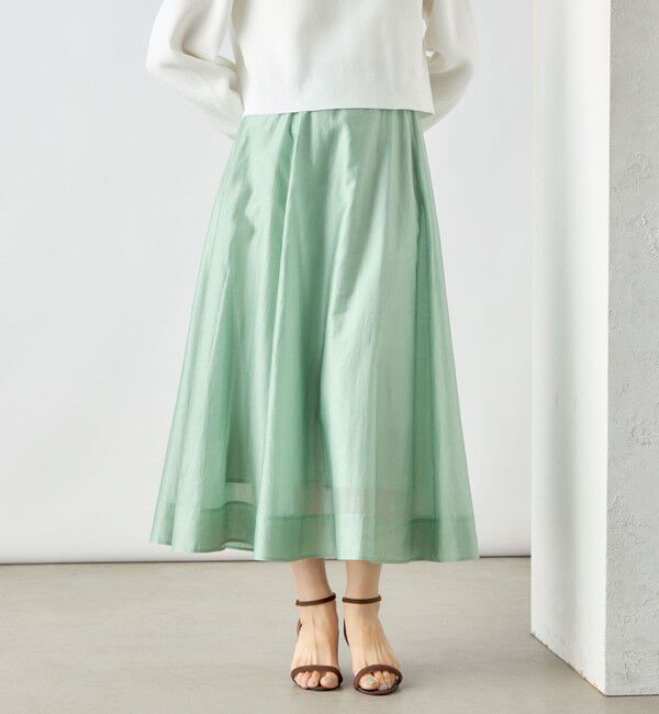 NOLLEY'S sophi「《セットアップ対応》シアーローンフレアスカート」|フレア|
