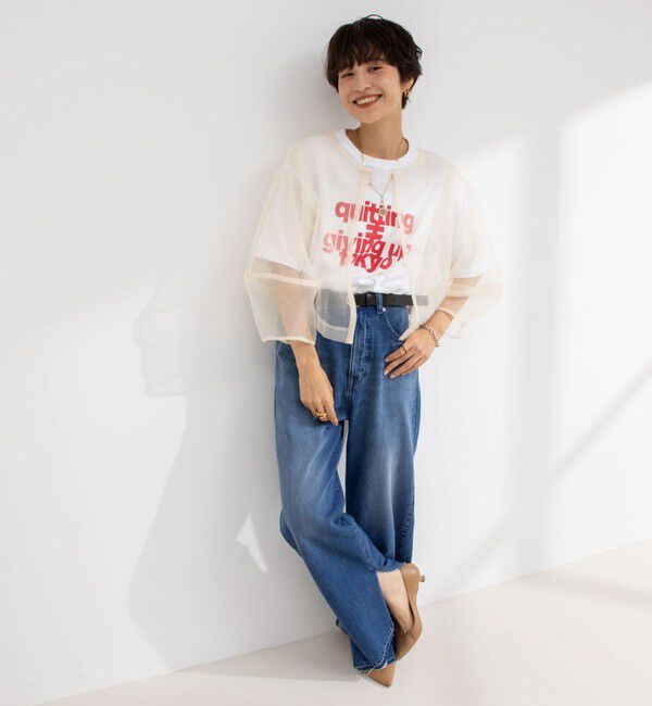 Rie Miller「ランタンスリーブシアー2WAYブラウス」|シャツ・ブラウス|