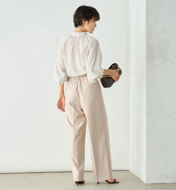 NOLLEY'S sophi「《セットアップ対応》ウール混ウォッシャブルワイドパンツ」|その他|