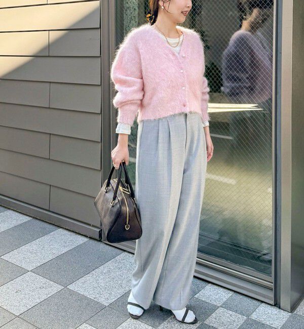 NOLLEY'S sophi「《セットアップ対応》ウール混ウォッシャブルワイドパンツ」|その他|