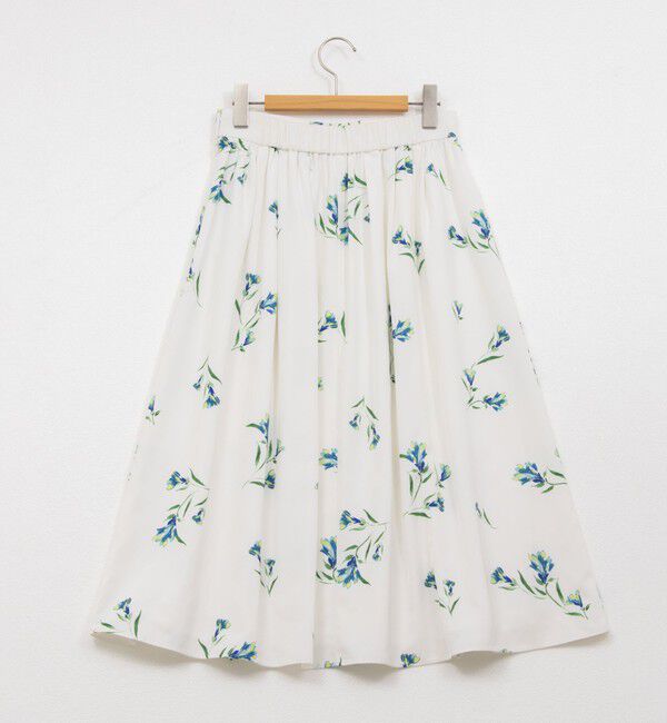 NOLLEY'S「ウォッシャブルフラワープリントスカート」|フレア|