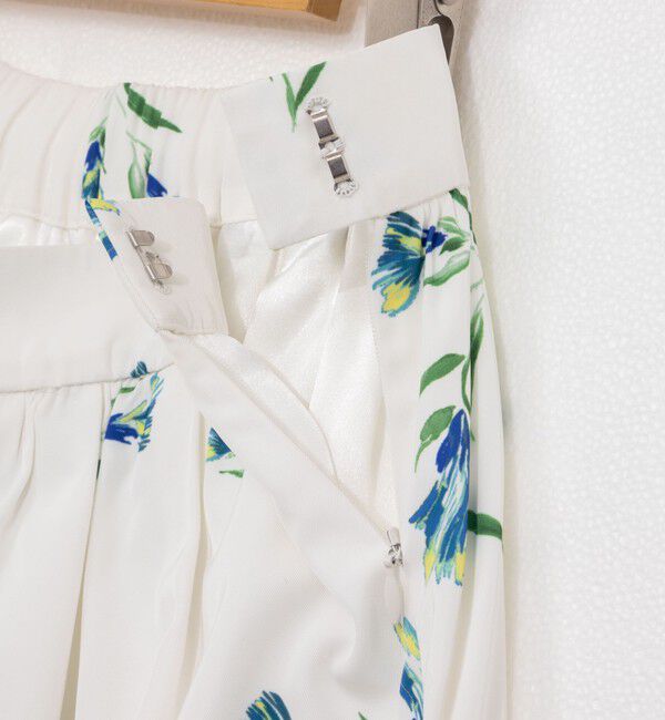 NOLLEY'S「ウォッシャブルフラワープリントスカート」|フレア|