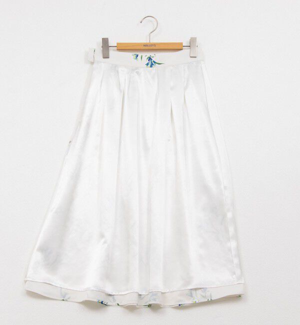 NOLLEY'S「ウォッシャブルフラワープリントスカート」|フレア|