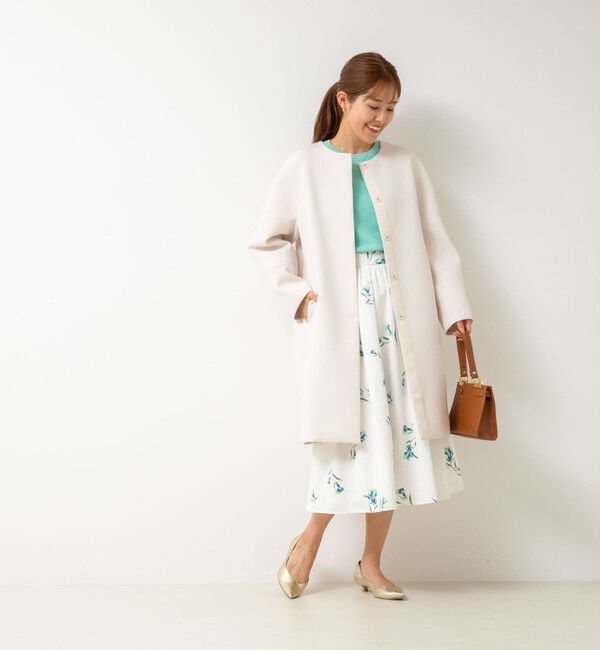 NOLLEY'S「ウォッシャブルフラワープリントスカート」|フレア|