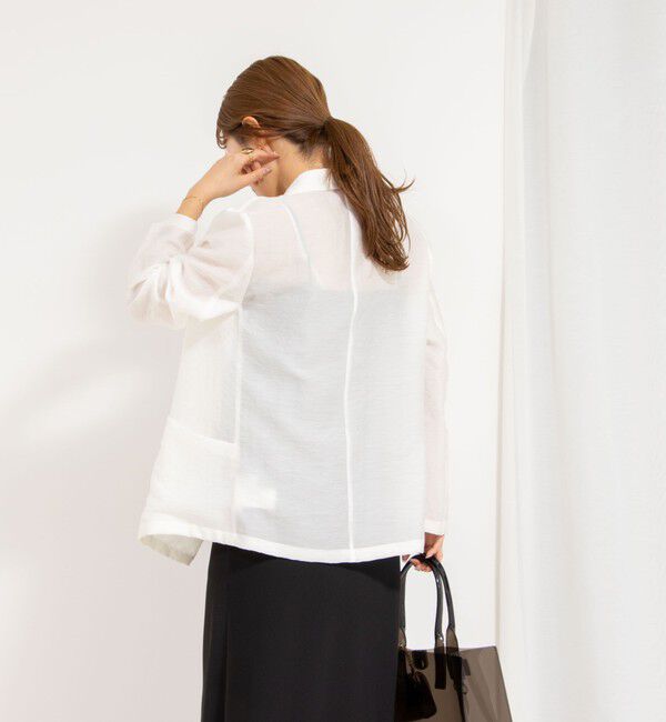 NOLLEY'S sophi「ウォッシャブルシアーシルクライトジャケット」|テーラードジャケット|