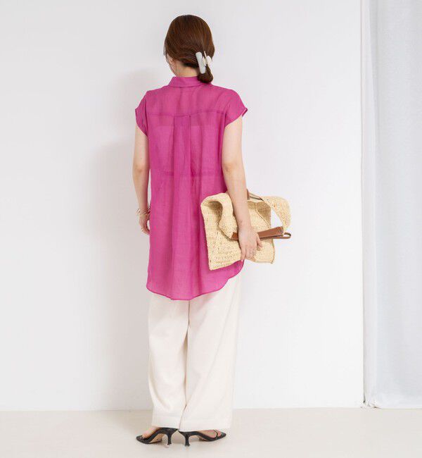 NOLLEY'S「シアーラミーオーバーサイズシャツ」|シャツ・ブラウス|