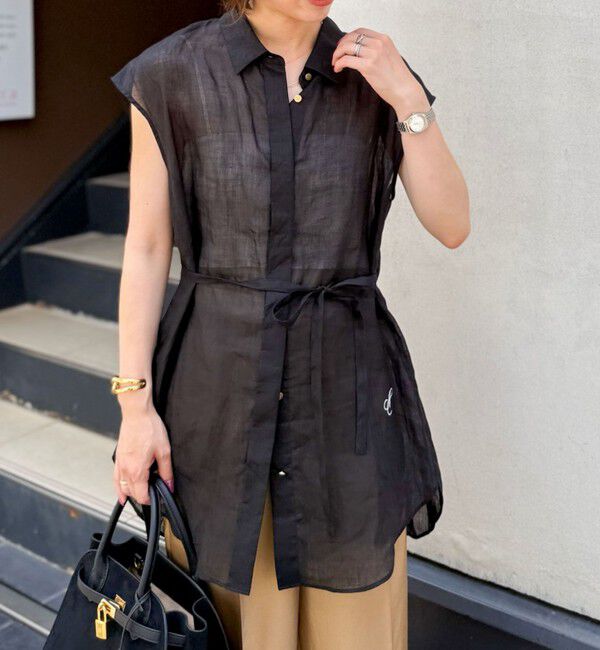 NOLLEY'S「シアーラミーオーバーサイズシャツ」|シャツ・ブラウス|