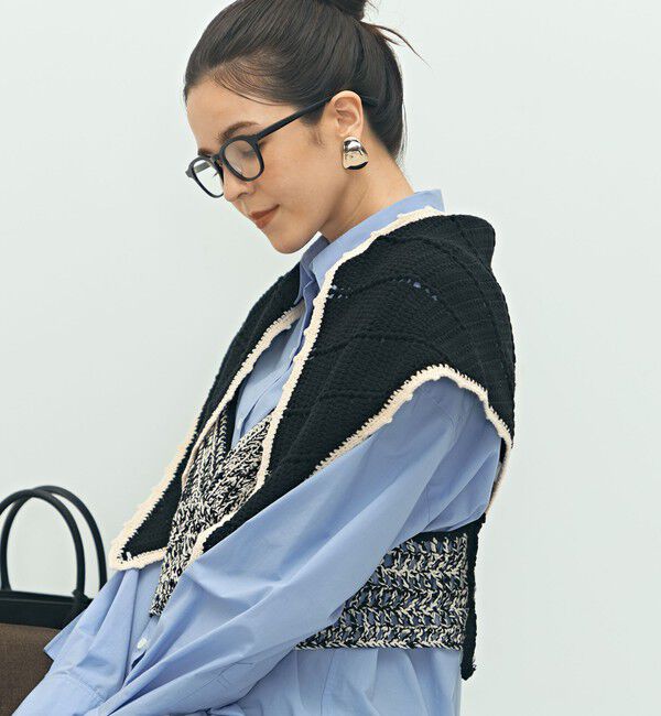 Laraaji「《手洗い可能》かぎ編み針三角ストール」|ニット・セーター|