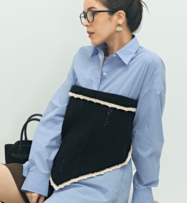 Laraaji「《手洗い可能》かぎ編み針三角ストール」|ニット・セーター|