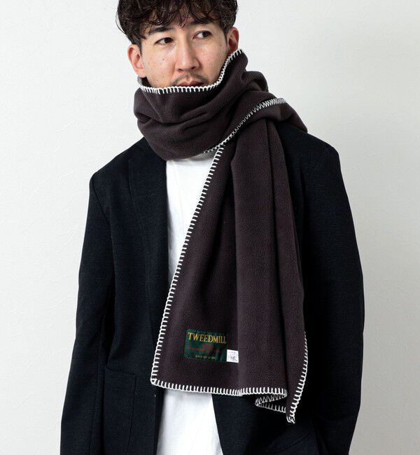 NOLLEY'S goodman「【TWEEDMILL/ツイードミル】別注R/Sフリースマフラー50」|マフラー|チャコールグレー