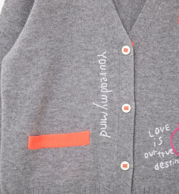 Rie Miller「《手洗い可能》ハンド刺繍Vネックカーディガン」|カーディガン|