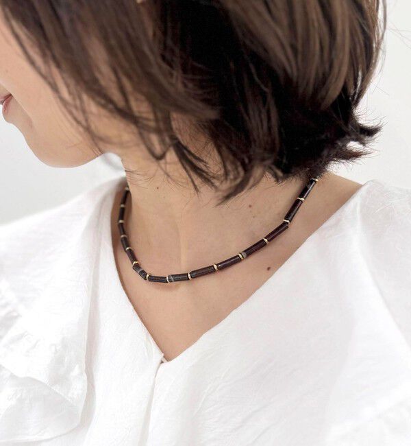 grace grace「【grace grace/グラスグラス】チューブ天然石ネックレス」|ネックレス|