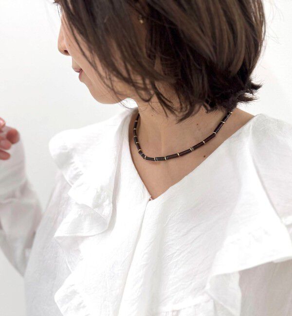 grace grace「【grace grace/グラスグラス】チューブ天然石ネックレス」|ネックレス|