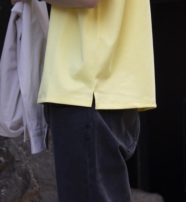 GLOSTER「【GLOSTER/グロスター】ポンチオーバーサイズ クルーネックTシャツ サイドスリット」|Tシャツ・カットソー|