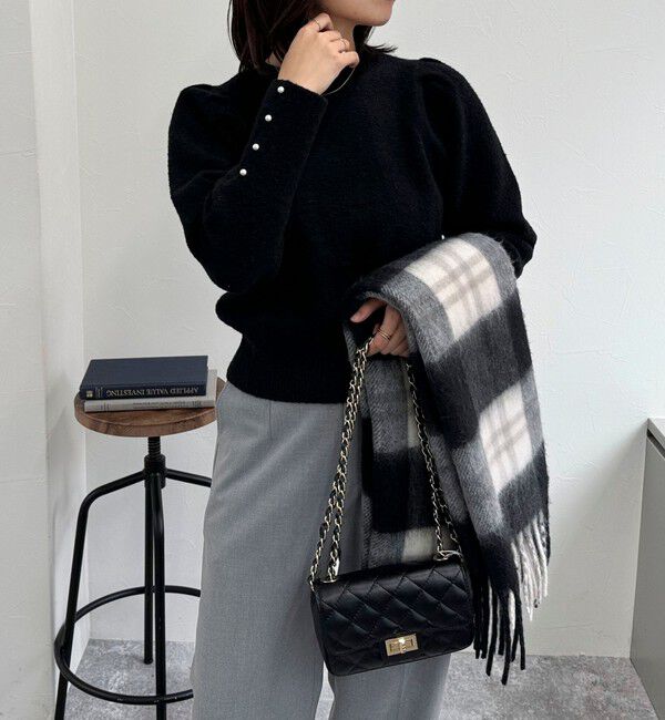 fredy emue「袖ボリュームパール付きニットプルオーバー」|ニット・セーター|