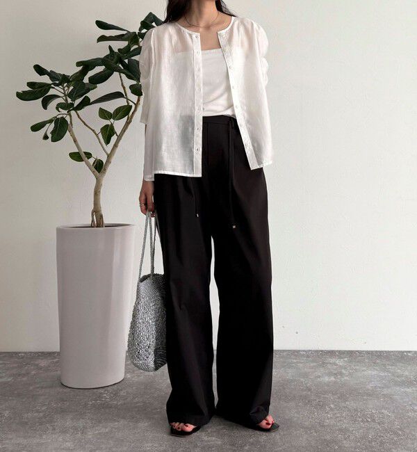 fredy emue「2WAYシアー袖ボリュームブラウス」|シャツ・ブラウス|