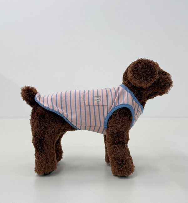 fredy emue「【FR PETS】FR刺繍ボーダーノースリーブTee」|Tシャツ・カットソー|