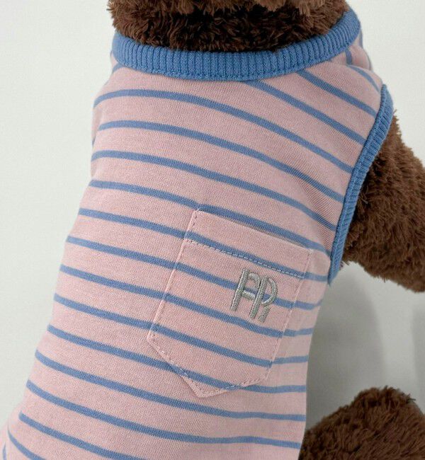 fredy emue「【FR PETS】FR刺繍ボーダーノースリーブTee」|Tシャツ・カットソー|