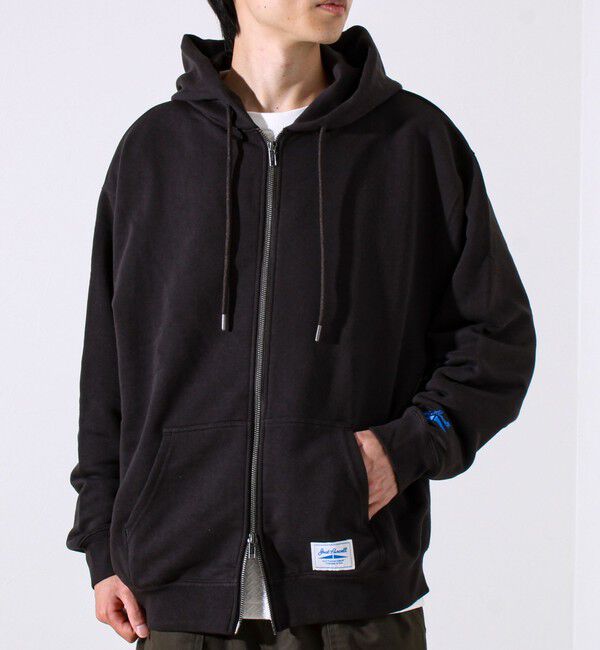 GLOSTER「【JACKPURCELL/ジャックパーセル】コーマ裏毛 フルジップパーカー」|パーカー|ブラック