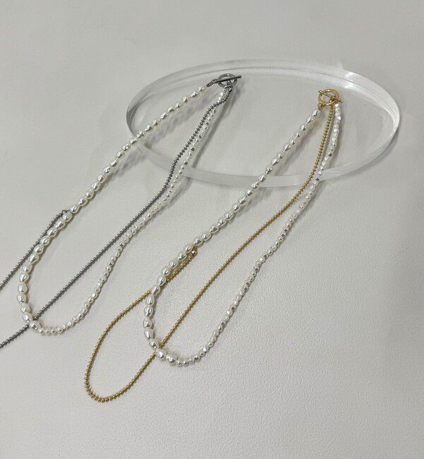 fredy emue「パールチェーンアシメネックレス」|ネックレス|