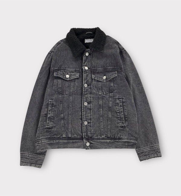 GLOSTER「デニムストームライダース 裏ボア デニムジャケット」|デニムジャケット|ブラック