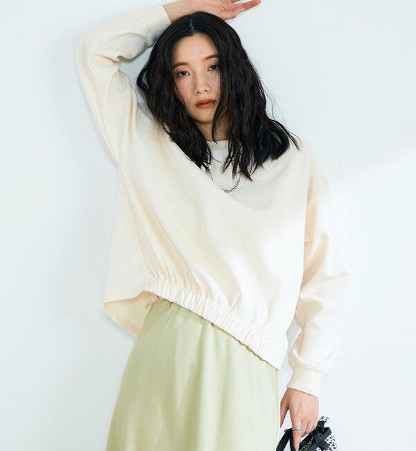 fredy emue「裾インゴムブークレープルオーバー」|Tシャツ・カットソー|アイボリー