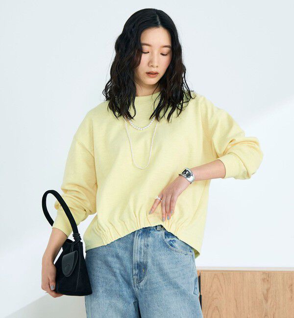 fredy emue「裾インゴムブークレープルオーバー」|Tシャツ・カットソー|イエロー