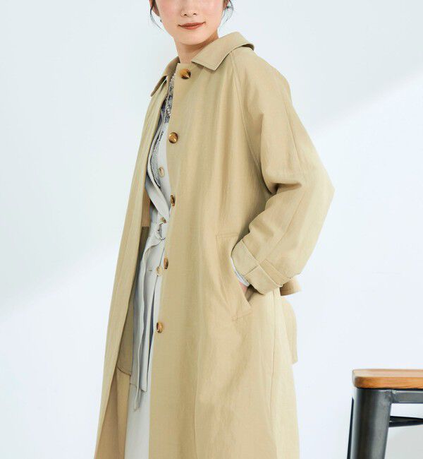 fredy emue「リネン混タンブラーステンカラーコート」|ステンカラーコート|