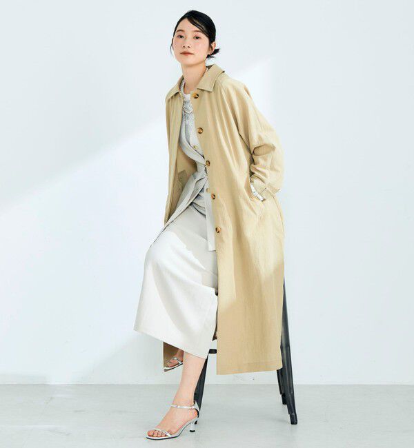 fredy emue「リネン混タンブラーステンカラーコート」|ステンカラーコート|