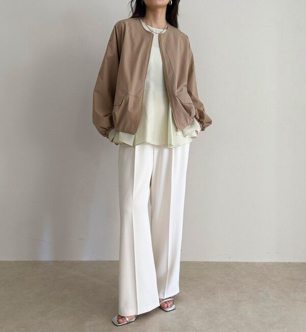 fredy emue「2WAYノーカラー撥水サーブルクロスブルゾン」|ブルゾン・スタジャン|